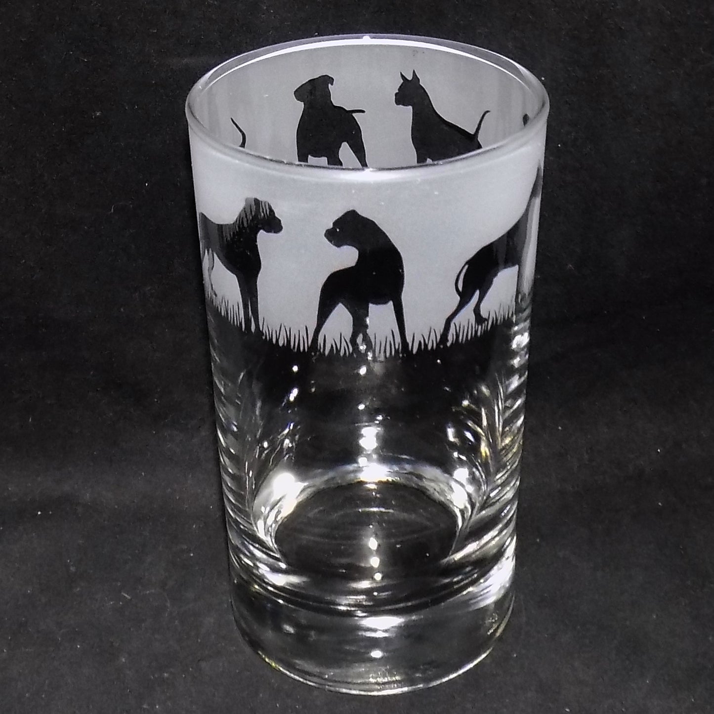 Boxer Dog Tall Glass