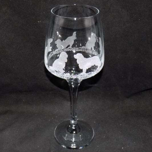 Cavalier King Charles Stemmed Wine Glass