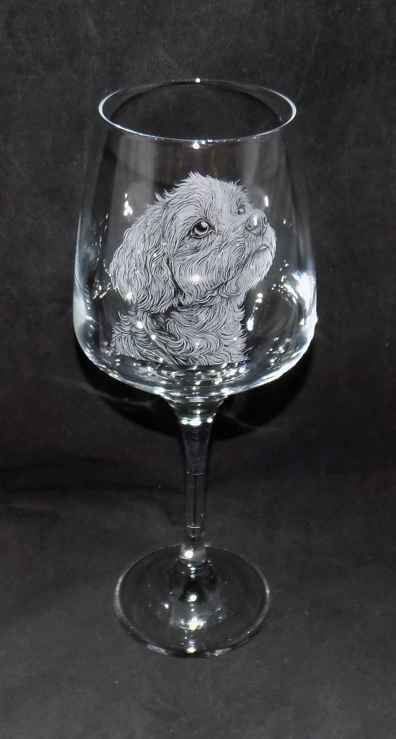 Cavapoo Stemmed Wine Glass