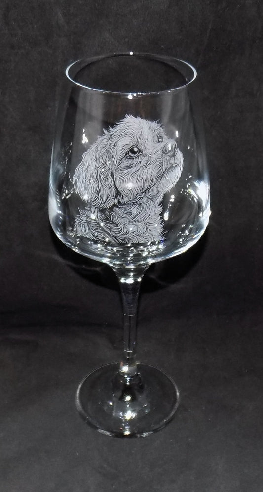 Cavapoo Stemmed Wine Glass