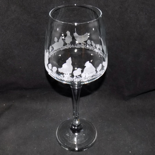 Chicken Stemmed Wine Glass