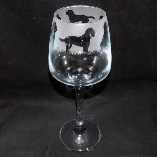 Cockapoo Stemmed Wine Glass