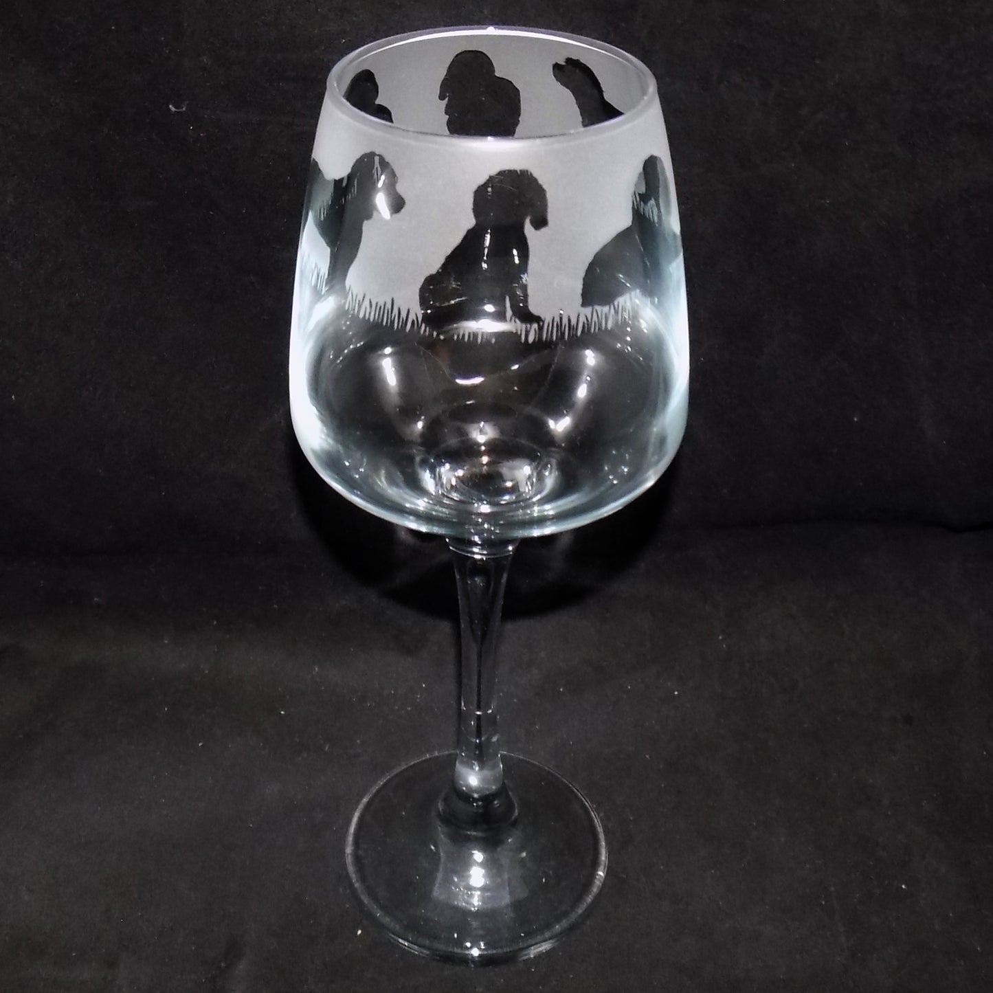Cockapoo Stemmed Wine Glass