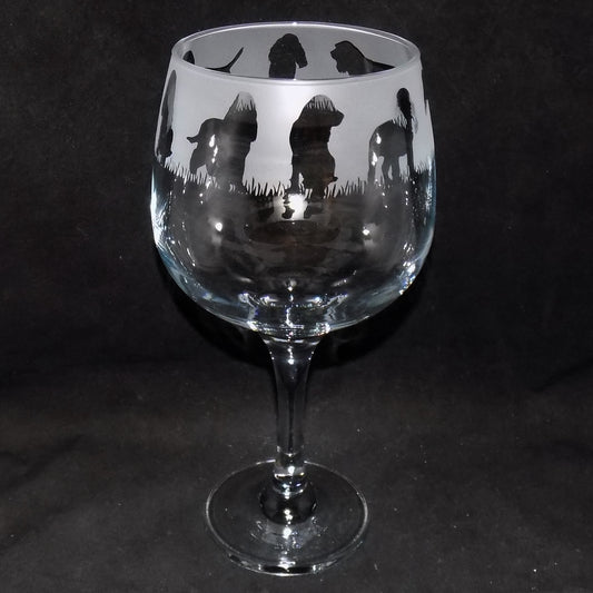 Cocker Spaniel Gin Glass