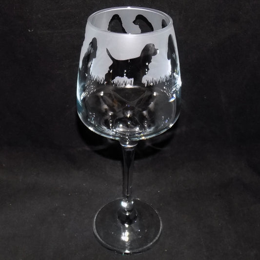 Cocker Spaniel Stemmed Wine Glass