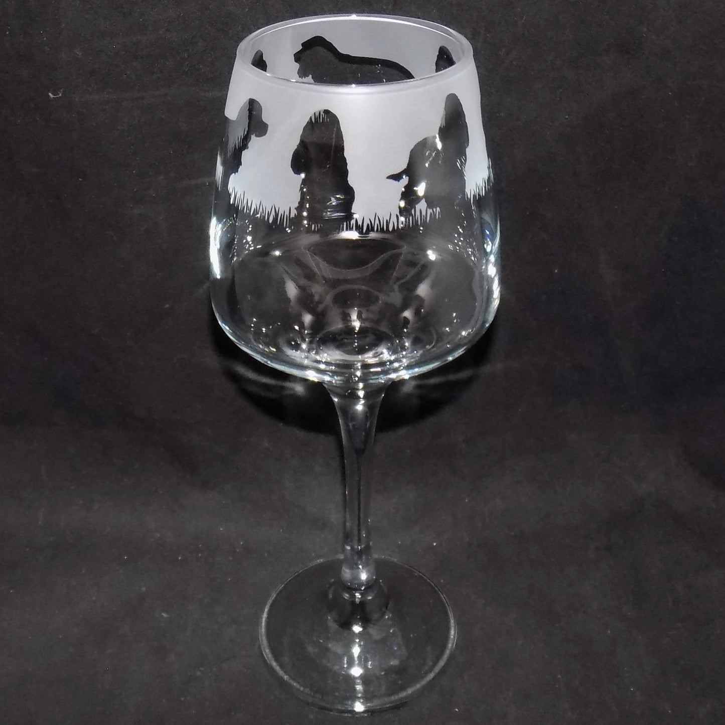 Cocker Spaniel Stemmed Wine Glass