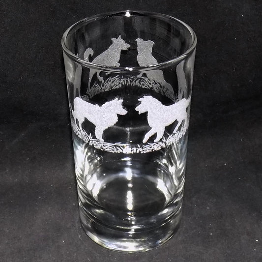 Border Collie Tall Glass