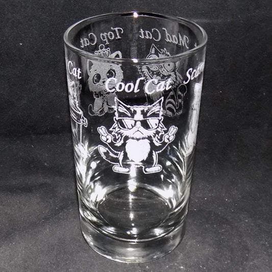 Cool Cat Tall Glass