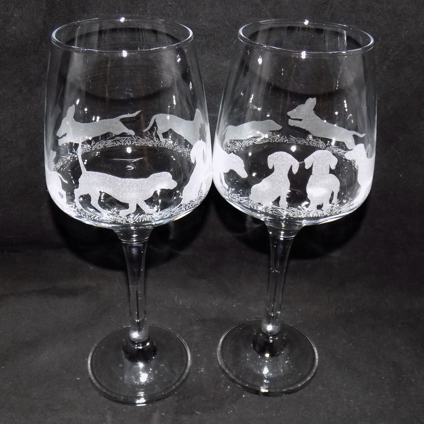 Dachshund (Short Haired) Stemmed Wine Glass