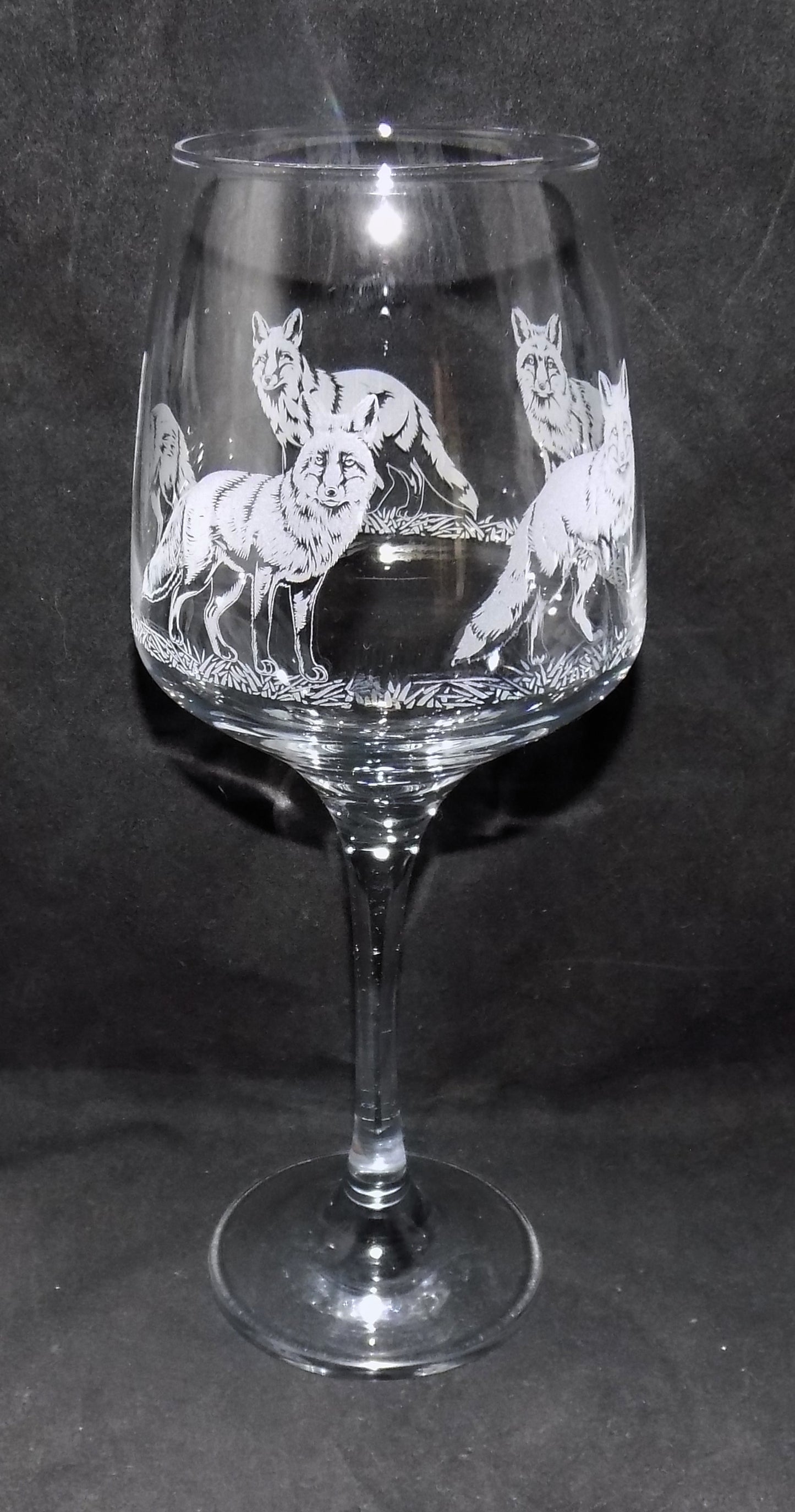Fox Stemmed Wine Glass