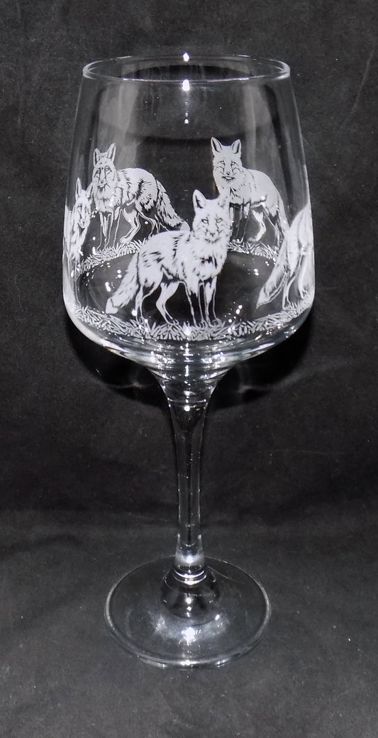 Fox Stemmed Wine Glass