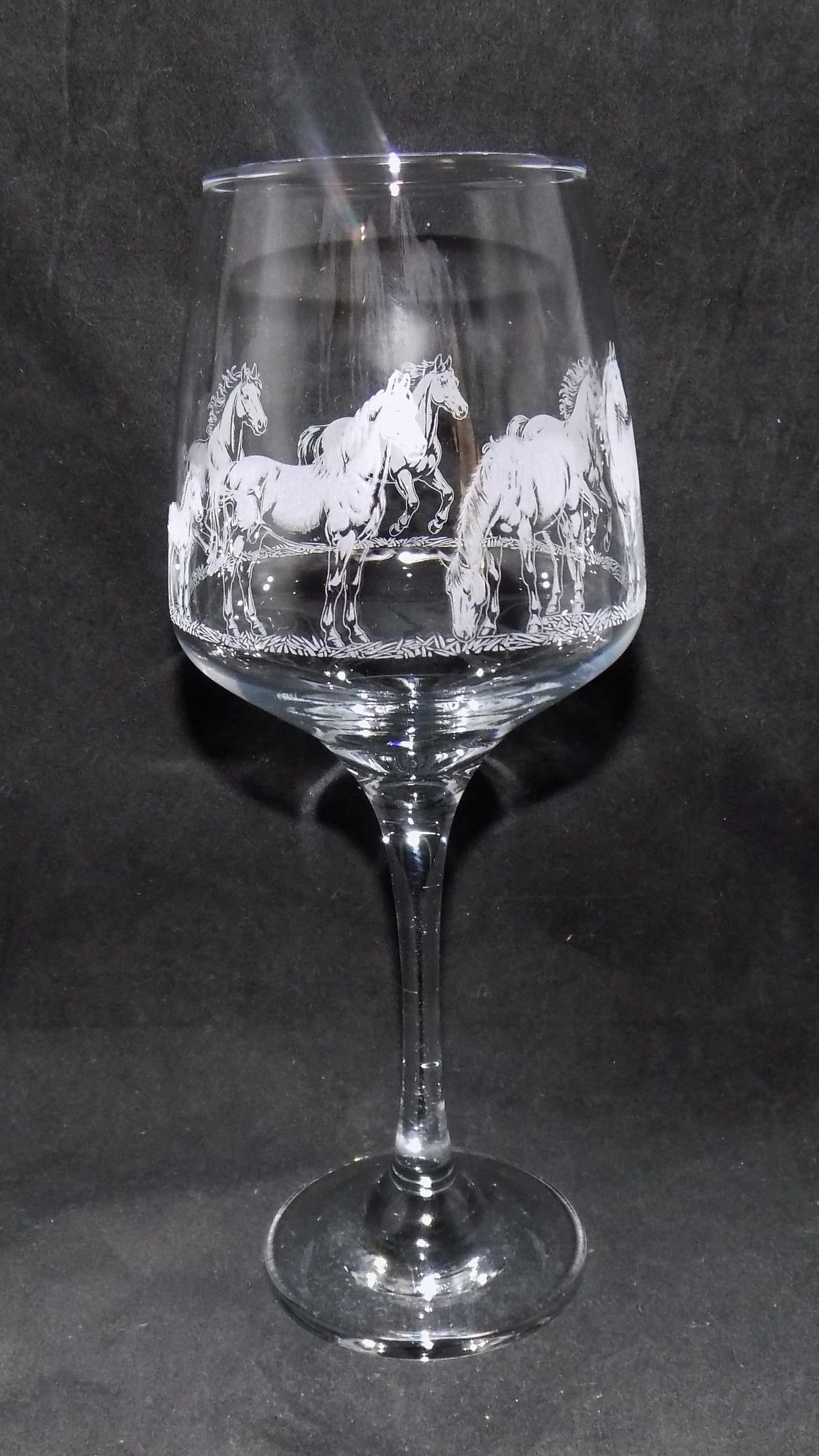 Horse Stemmed Wine Glass