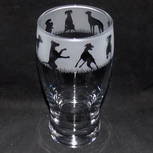 Doberman Pint Glass