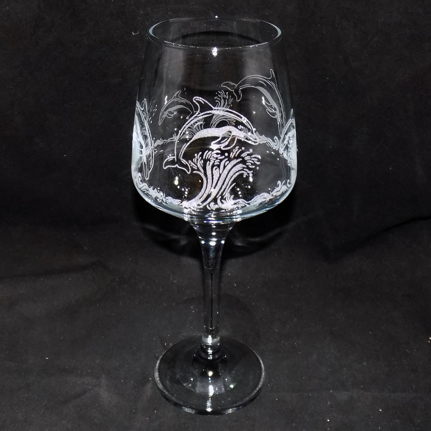 Dolphin Stemmed Wine Glass