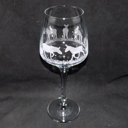 Donkey Stemmed Wine Glass