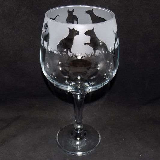 English Bull Terrier Gin Glass