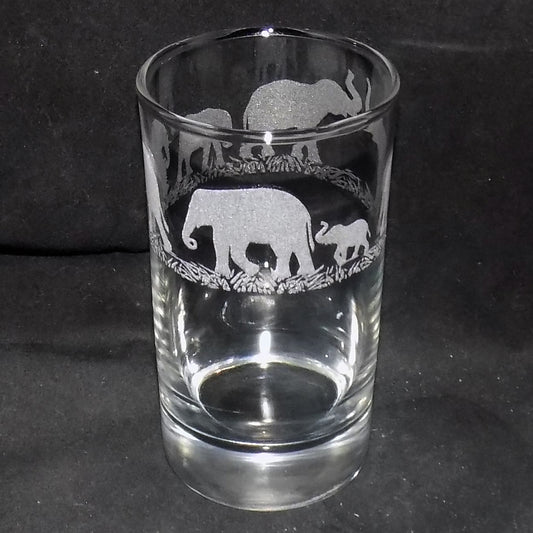 Laser Elephant Tall Glass
