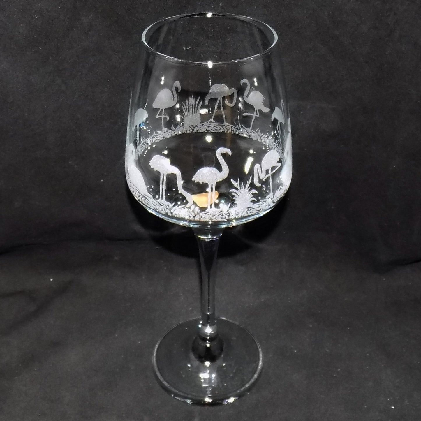 Flamingo Stemmed Wine Glass