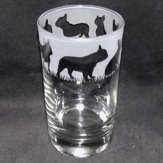 French Bulldog Tall Glass