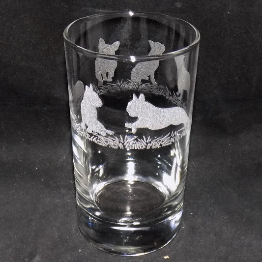 French Bulldog Tall Glass