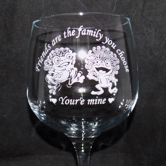 Froggy - Friends are Family Gin Glass