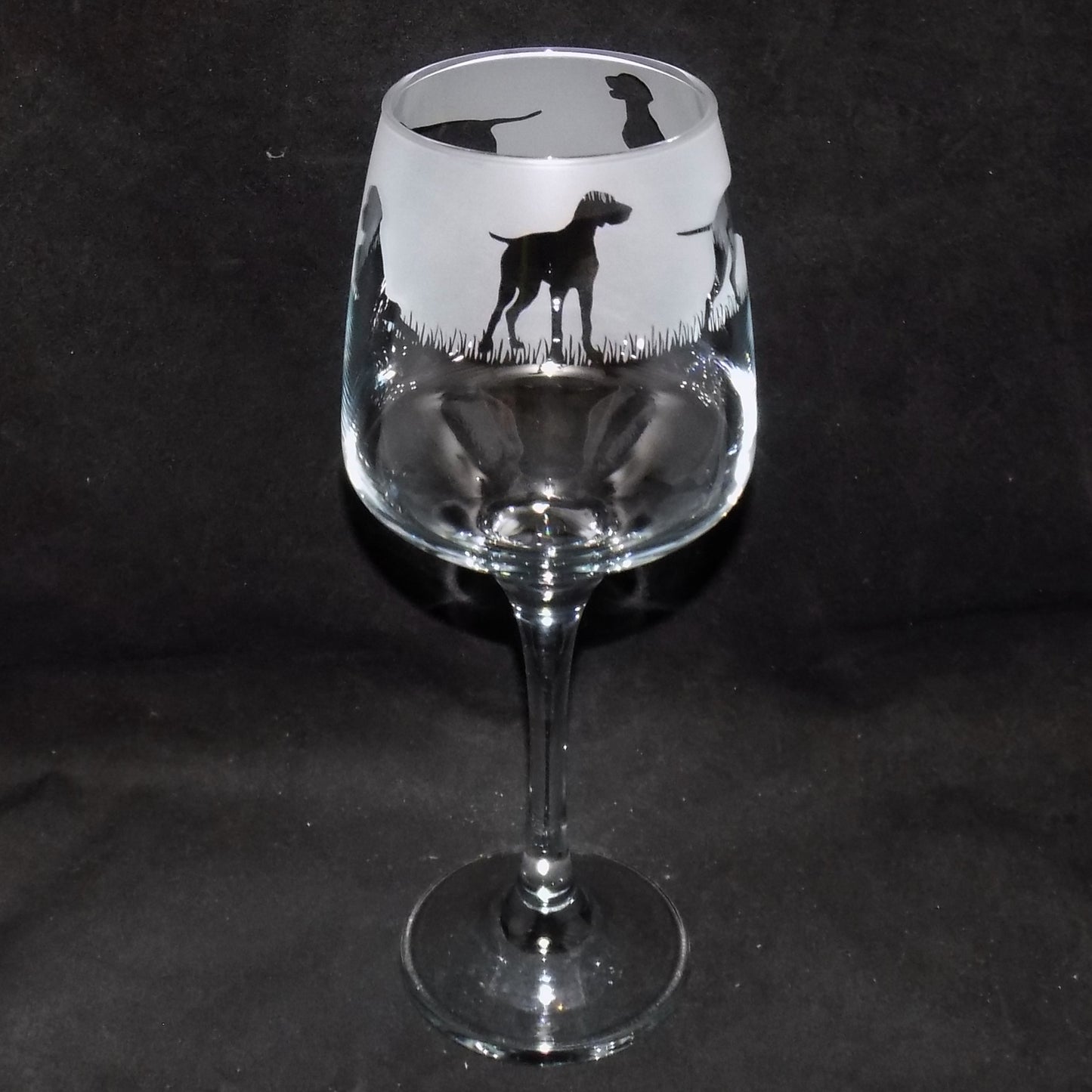 German Pointer Stemmed Wine Glass