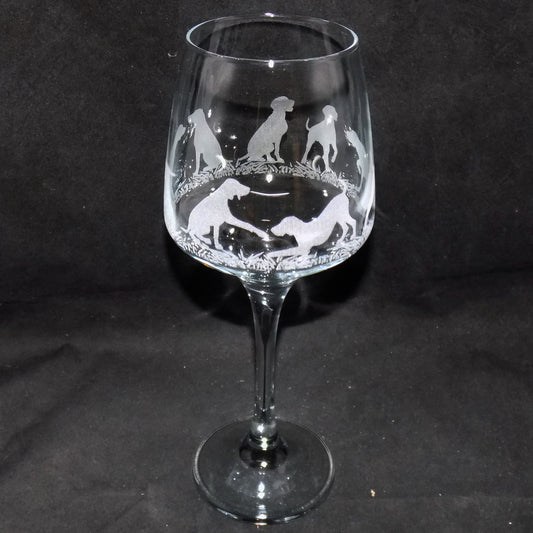 German Pointer Stemmed Wine Glass