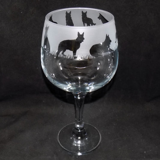 German Shepherd Gin Glass