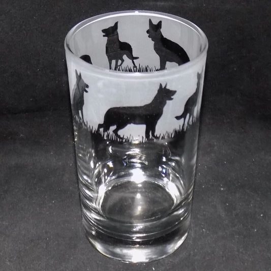 German Shepherd Tall Glass