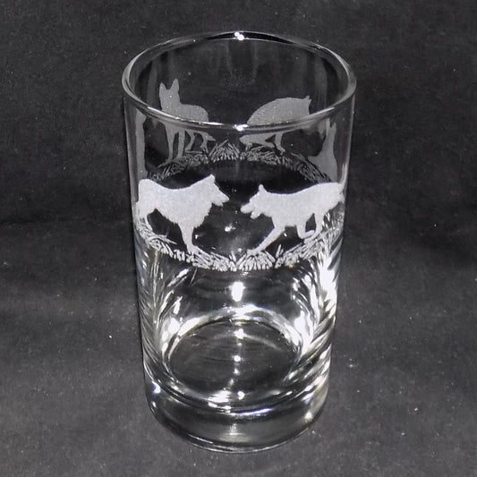German Shepherd Tall Glass