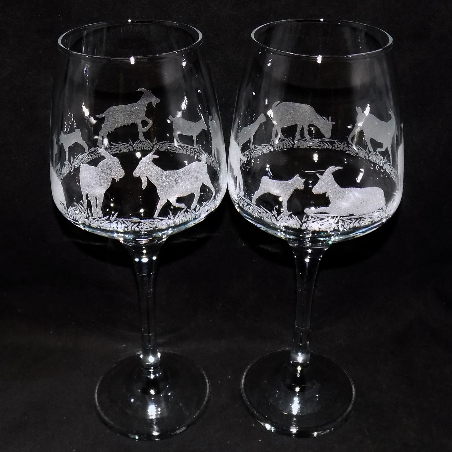 Goat Stemmed Wine Glass
