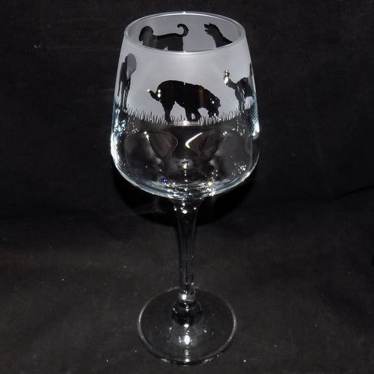 Labradoodle Stemmed Wine Glass