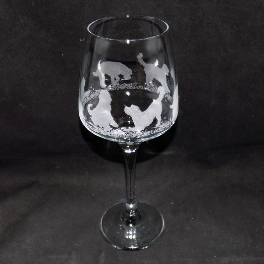 Labradoodle Stemmed Wine Glass