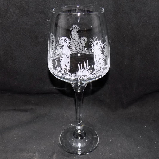 Meerkat Stemmed Wine Glass