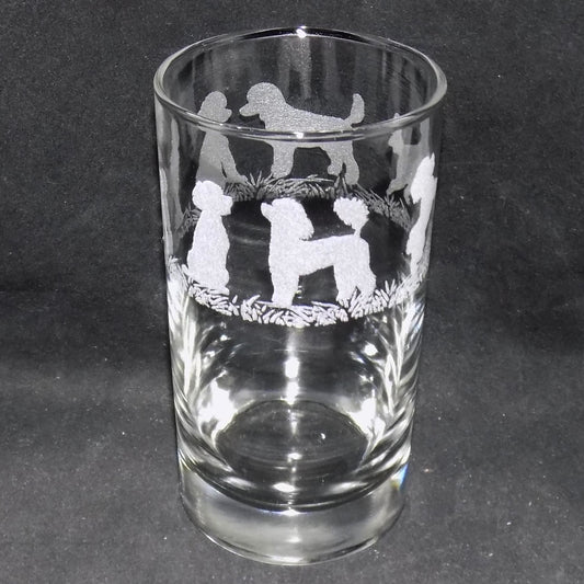 Poodle Tall Glass