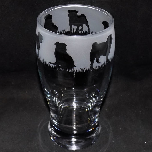 Pug Pint Glass
