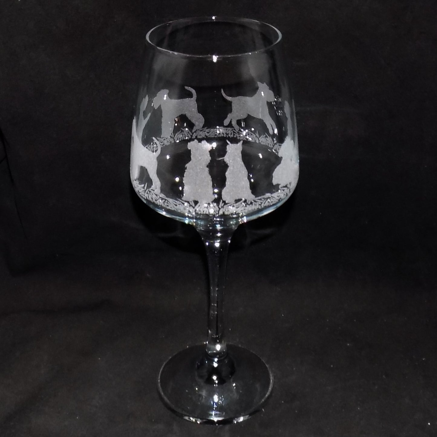 Schnauzer Stemmed Wine Glass