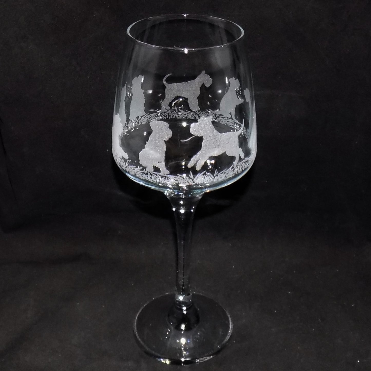Schnauzer Stemmed Wine Glass