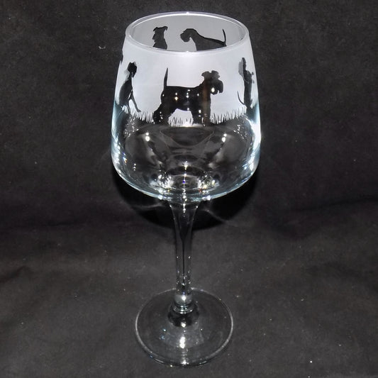 Schnauzer Stemmed Wine Glass