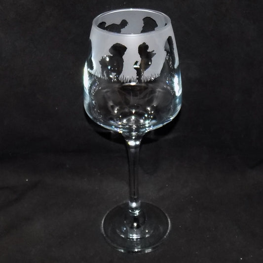 Shih Tzu Stemmed Wine Glass