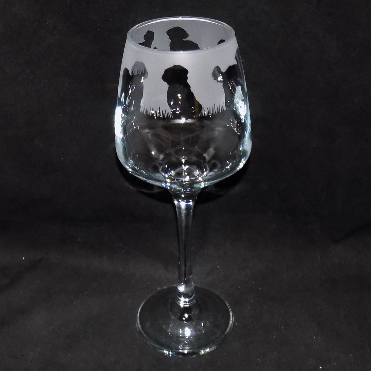 Shih Tzu Stemmed Wine Glass
