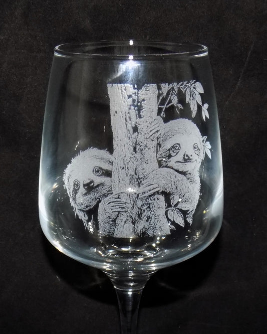 Sloth Stemmed Wine Glass