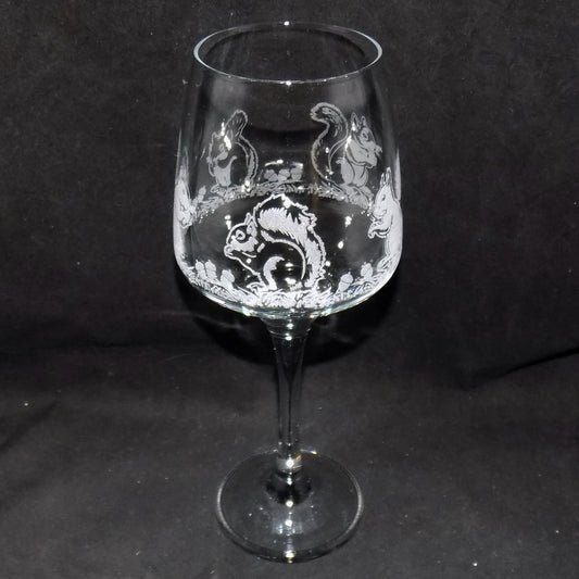 Squirrel Stemmed Wine Glass