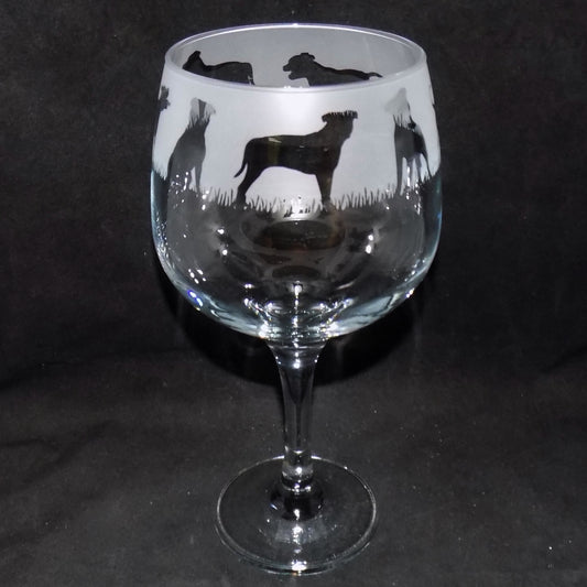 Staffordshire Bull Terrier Gin Glass