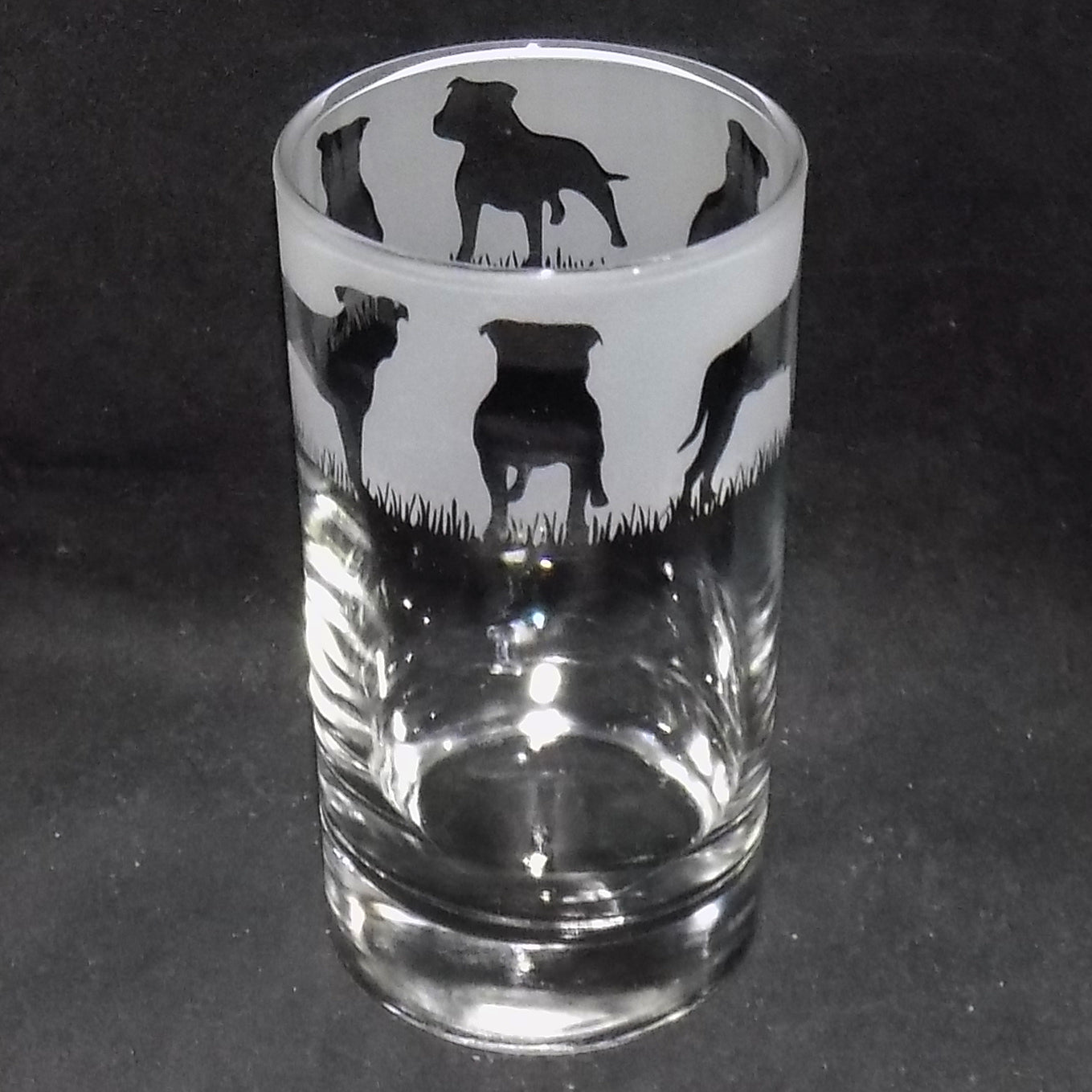 Staffordshire Bull Terrier Tall Glass
