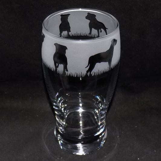 Staffordshire Bull Terrier Pint Glass