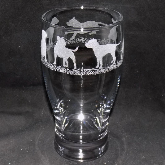 Staffordshire Bull Terrier Pint Glass
