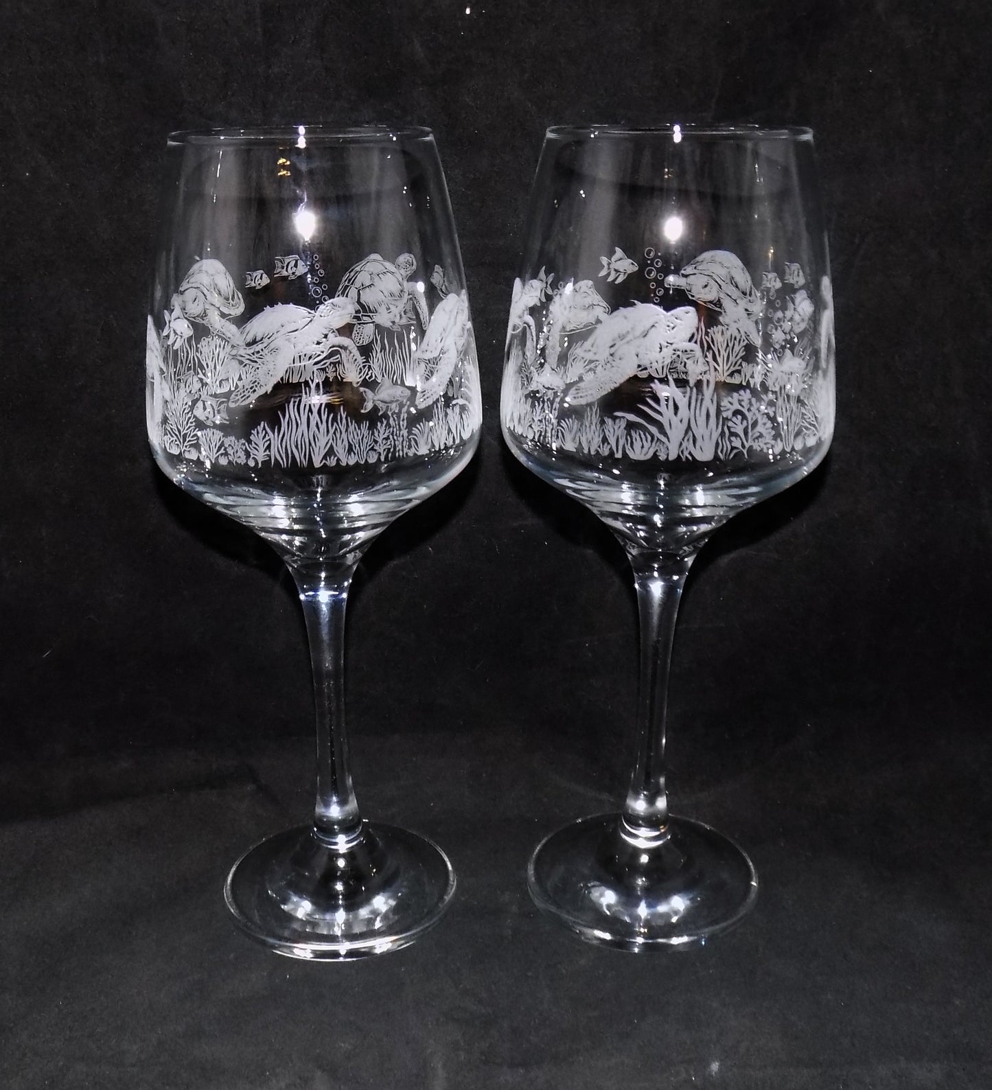 Turtle Stemmed Wine Glass