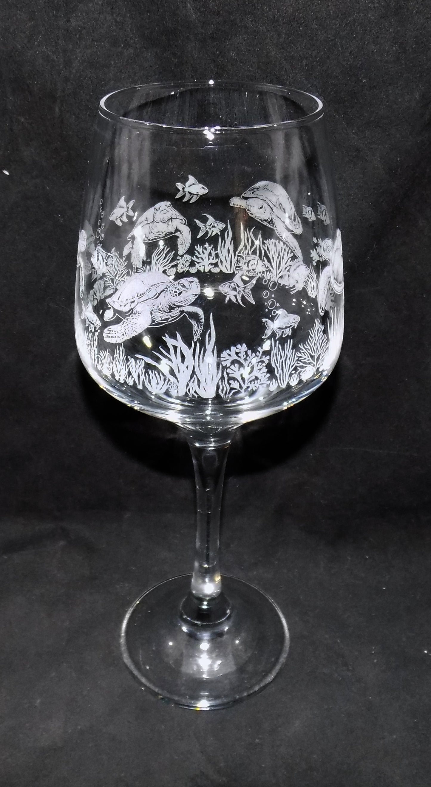 Turtle Stemmed Wine Glass