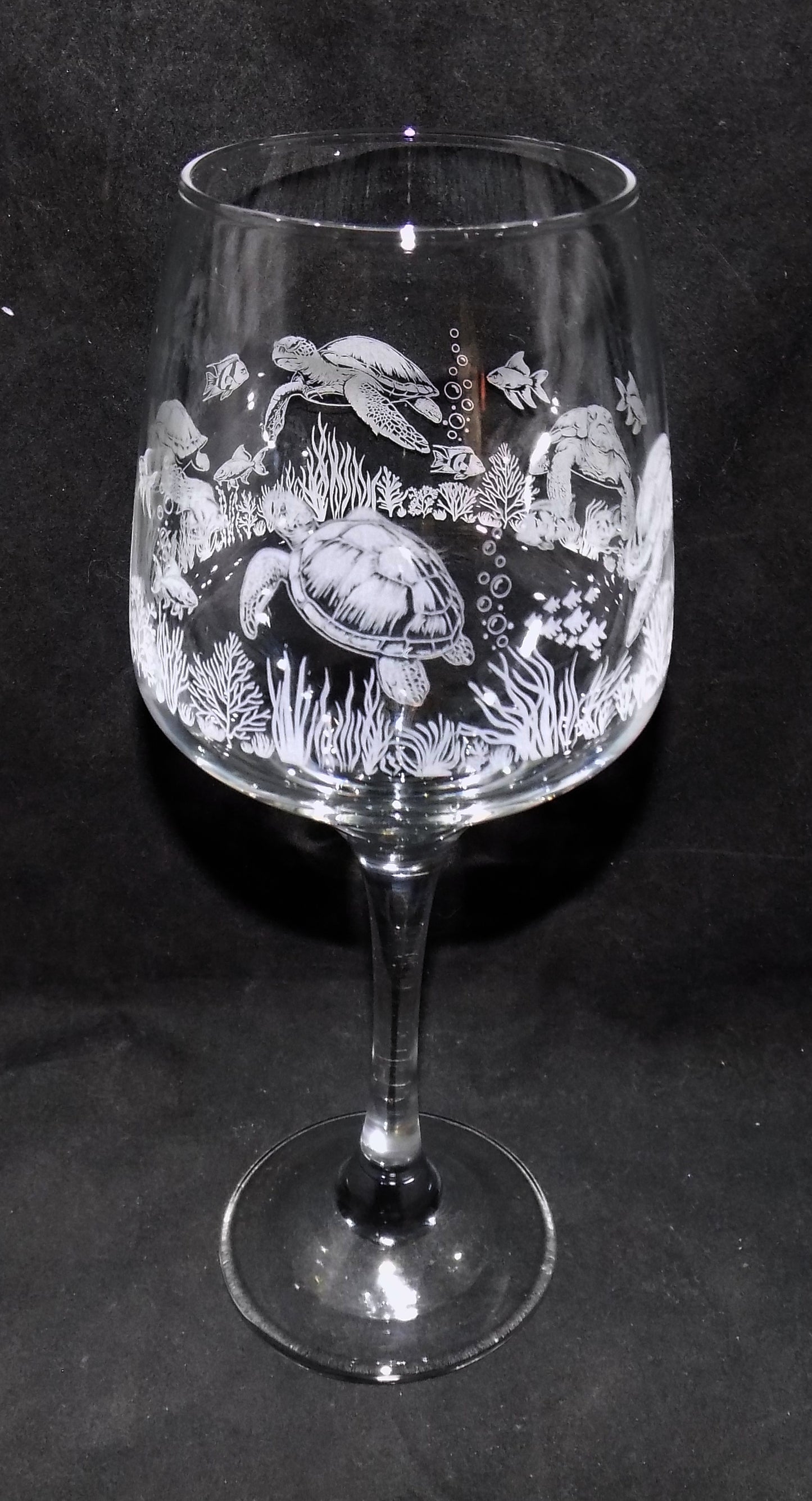 Turtle Stemmed Wine Glass